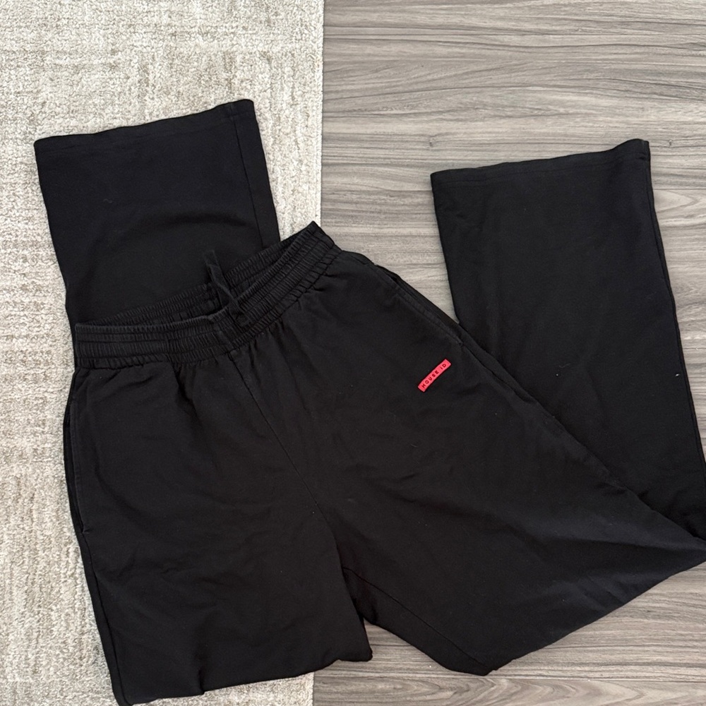 Black Sweatpants with Red Logo